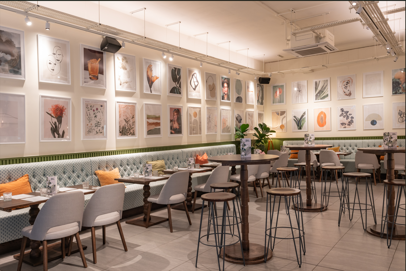 Stylish restaurant interior in Dear Grace for intimate gatherings and corporate events. - Banner