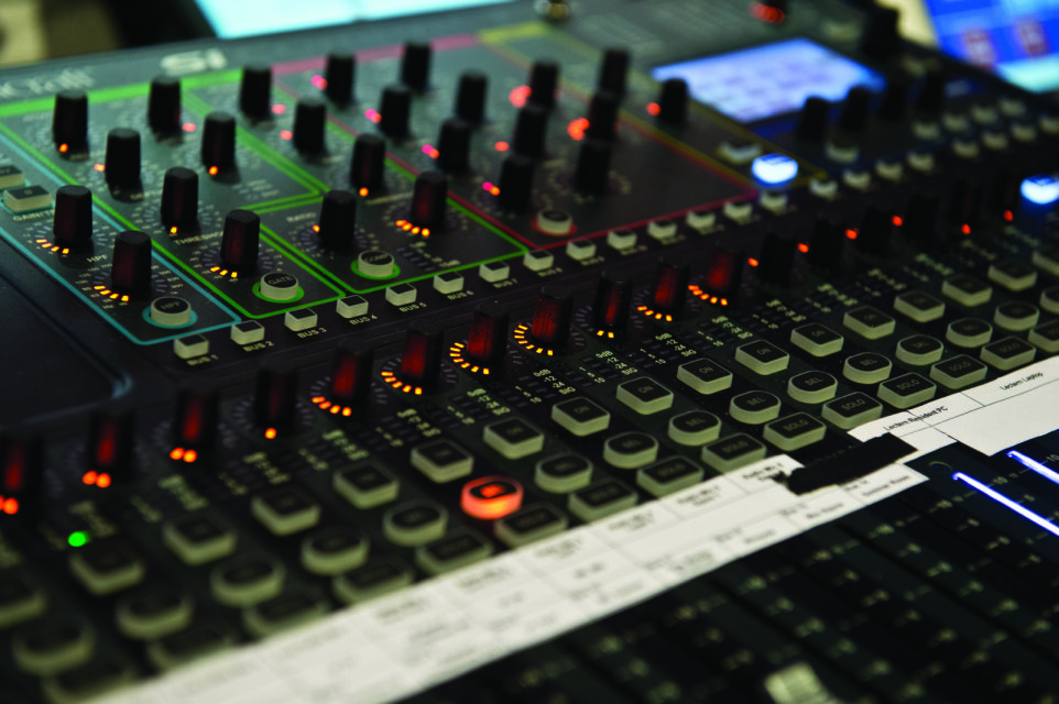 Max Rayne Auditorium audio mixing console for professional meetings and conferences.
