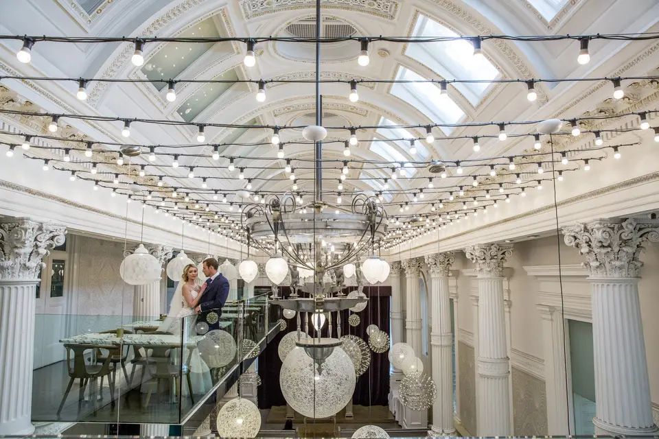 Elegant event space at The Corinthian Club, ideal for weddings and upscale gatherings. - Banner