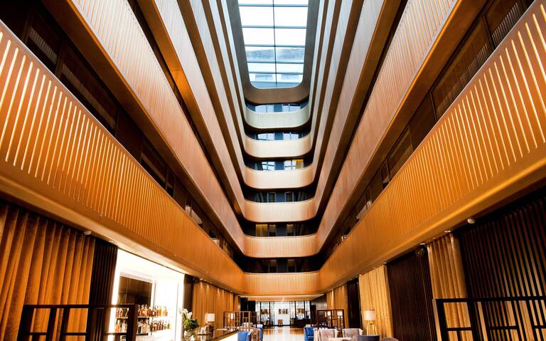 Modern Debating Chamber in Dao by Dorsett North London, ideal for receptions and events.