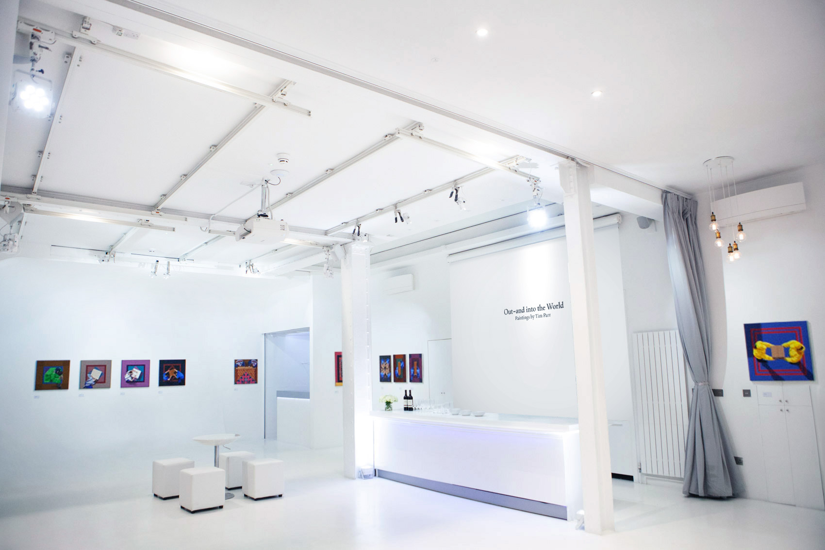 Modern event space in Icetank, ideal for art exhibitions and networking events.