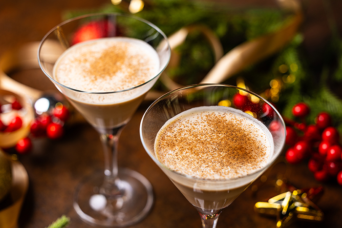 "Festive cocktails at Arsenal FC Emirates Stadium for a Christmas gathering."