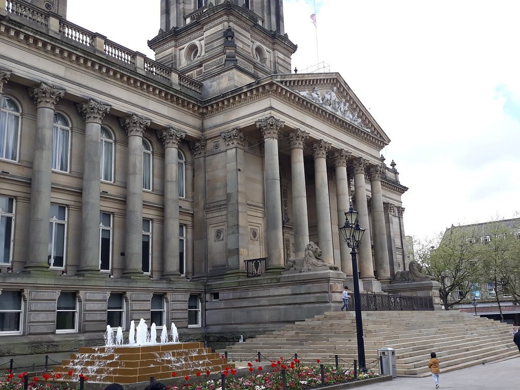 Business Space in Little Bolton Town Hall with grand columns, ideal for formal events.