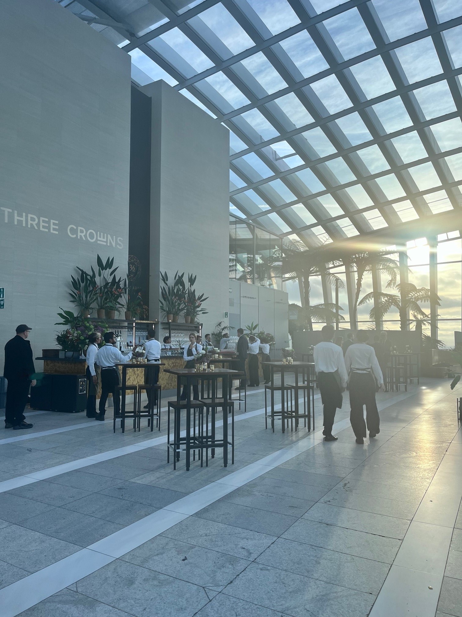 City Garden in Sky Garden London, elegant event space for upscale networking receptions.