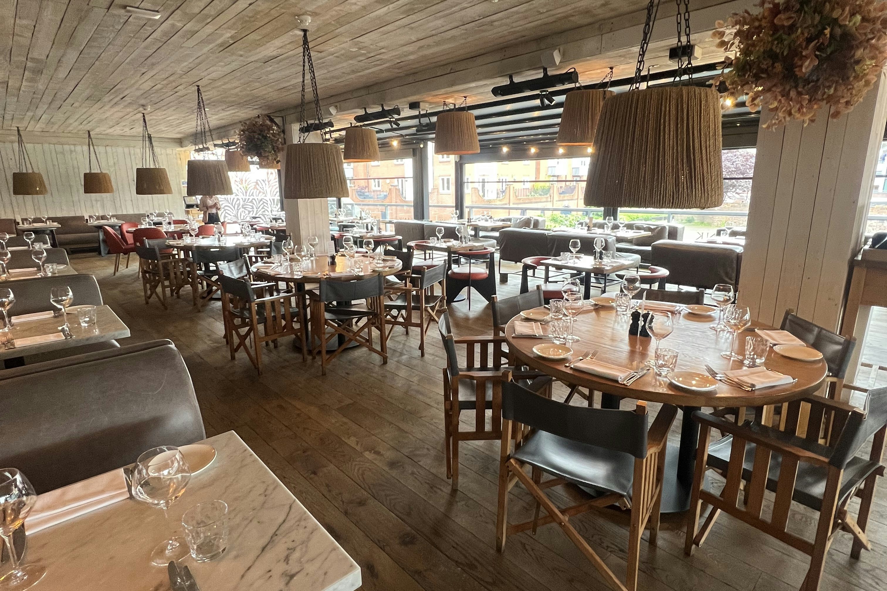 Stylish interior of Bank Restaurant Bar & Grill, perfect for corporate events and gatherings.