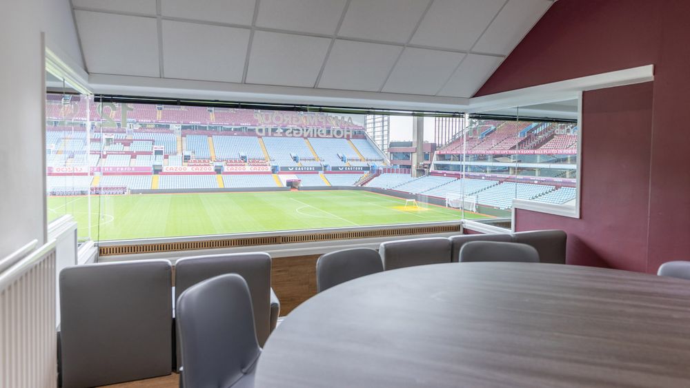 Modern Executive Boxes at Hall Green Stadium, ideal for corporate events and team-building.