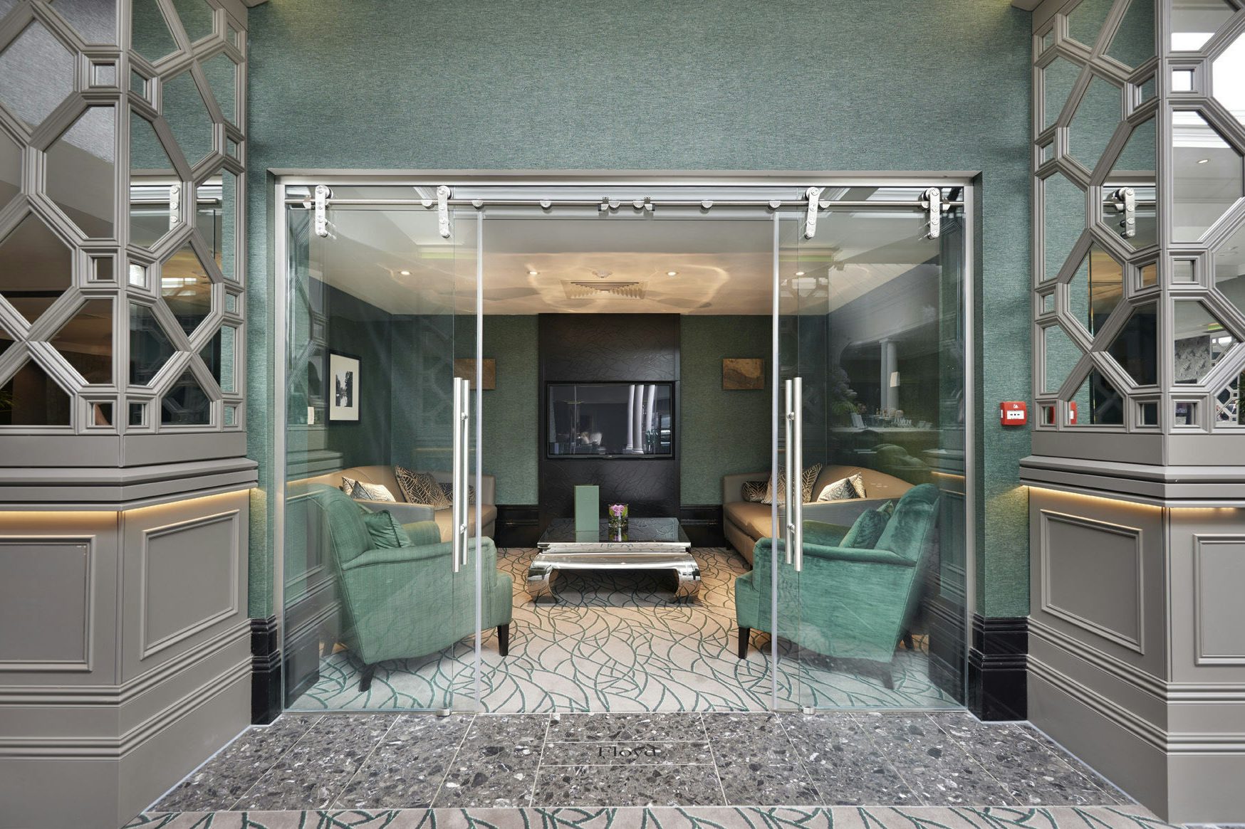 Worcester Suite entrance at The Belfry, modern decor for meetings and networking.