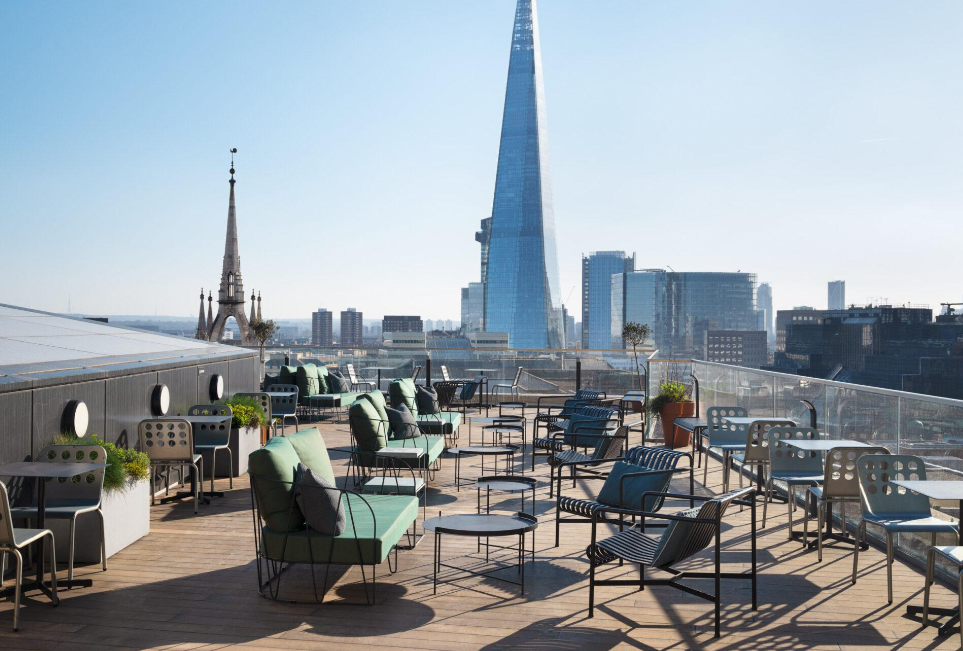 Stunning rooftop venue with skyline views, ideal for networking events and receptions.