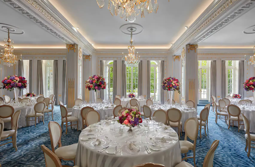 Elegant ballroom at Mandarin Oriental Hyde Park, London for upscale weddings and events. - Banner
