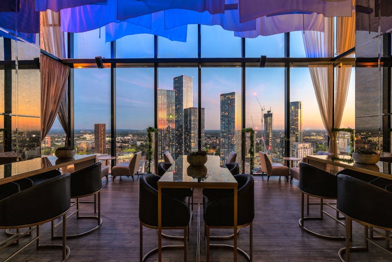 Zeus Lounge at Cloud23: elegant rooftop venue with panoramic city views for upscale events.