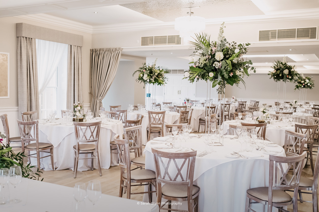 Elegant ballroom in Old Palace Chester, ideal for weddings and formal events.