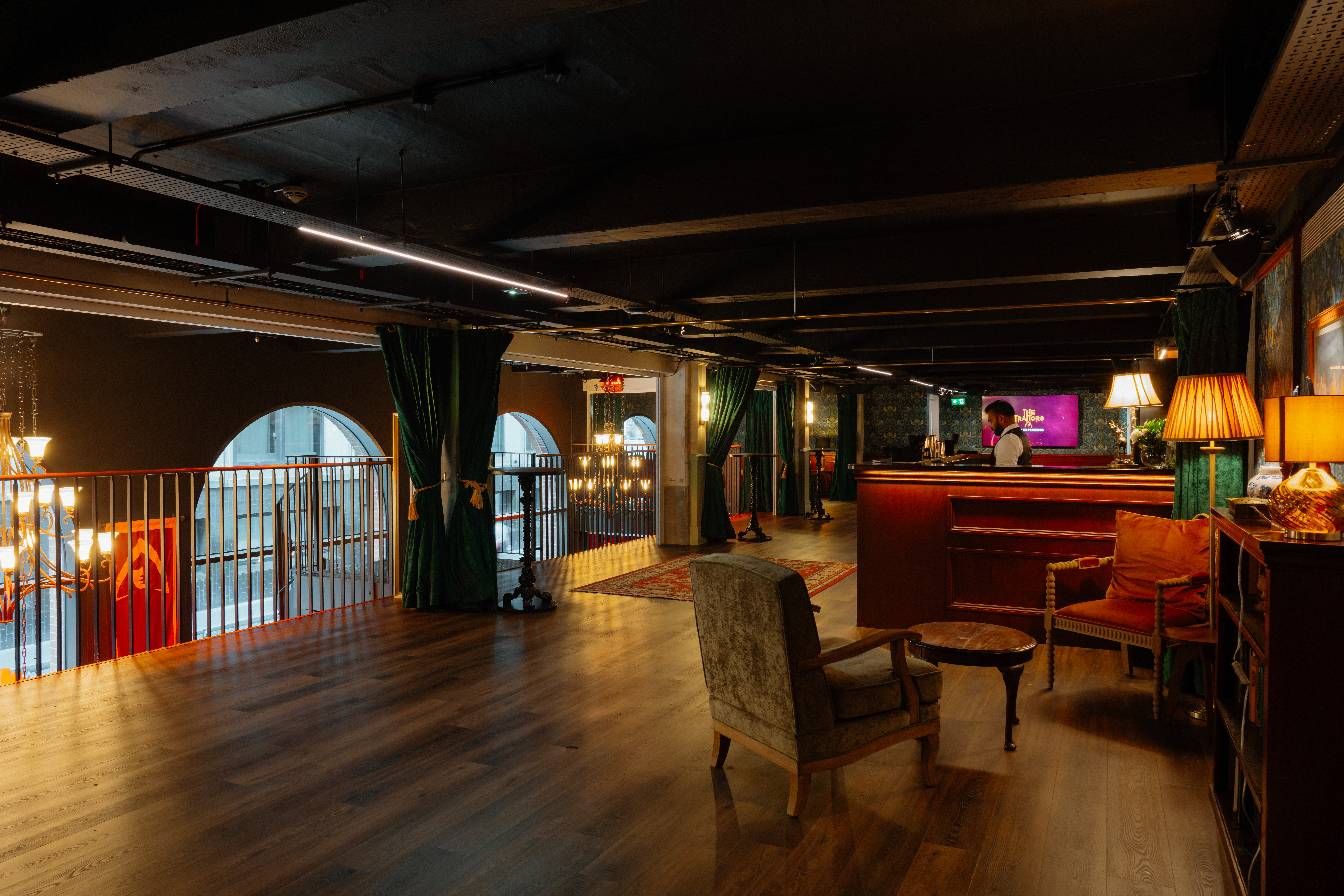 Industrial breakout space for VIP lounge or networking event venue hire.