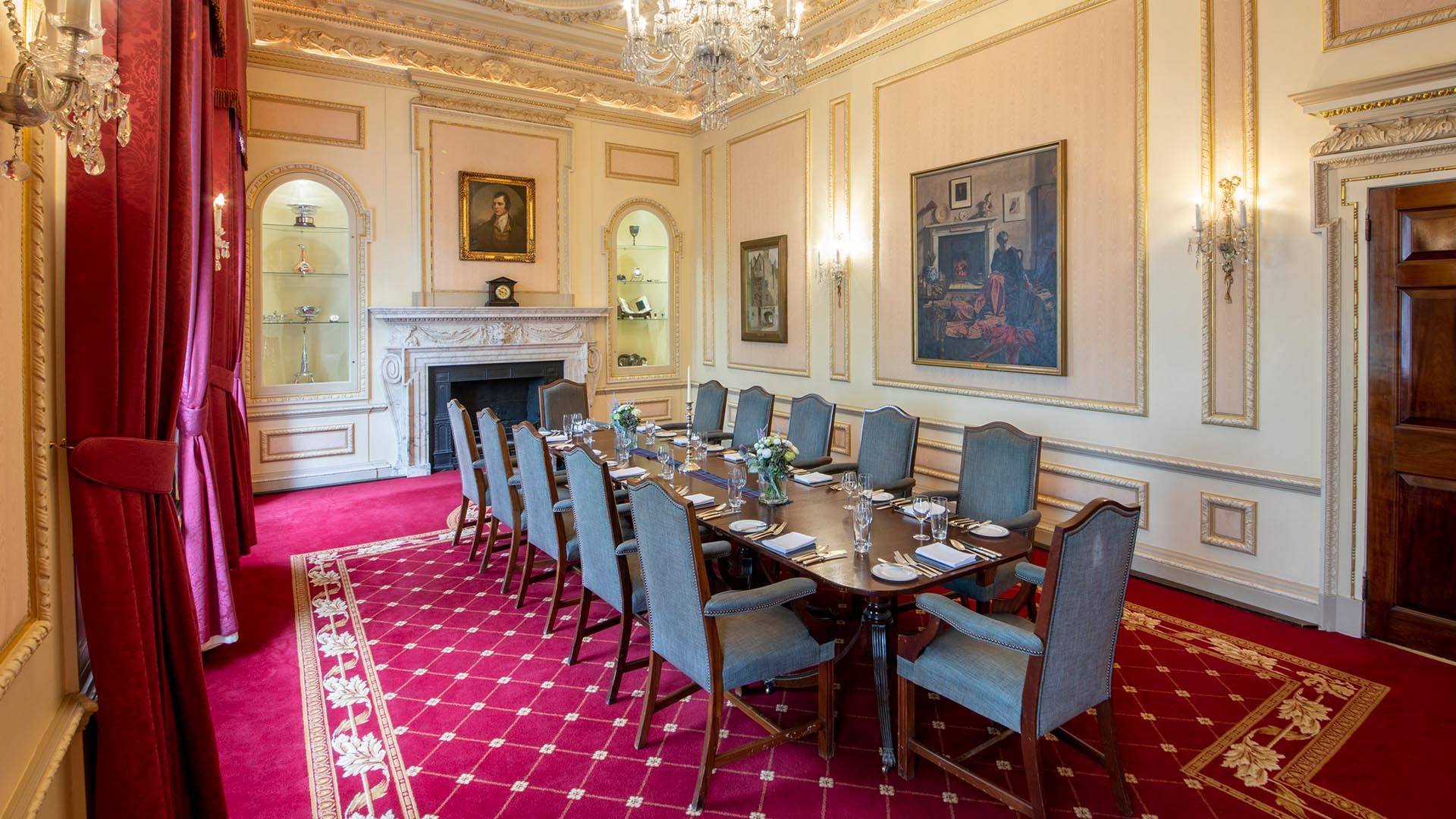 Elegant Selkirk Room at The Caledonian Club, perfect for executive meetings and conferences.
