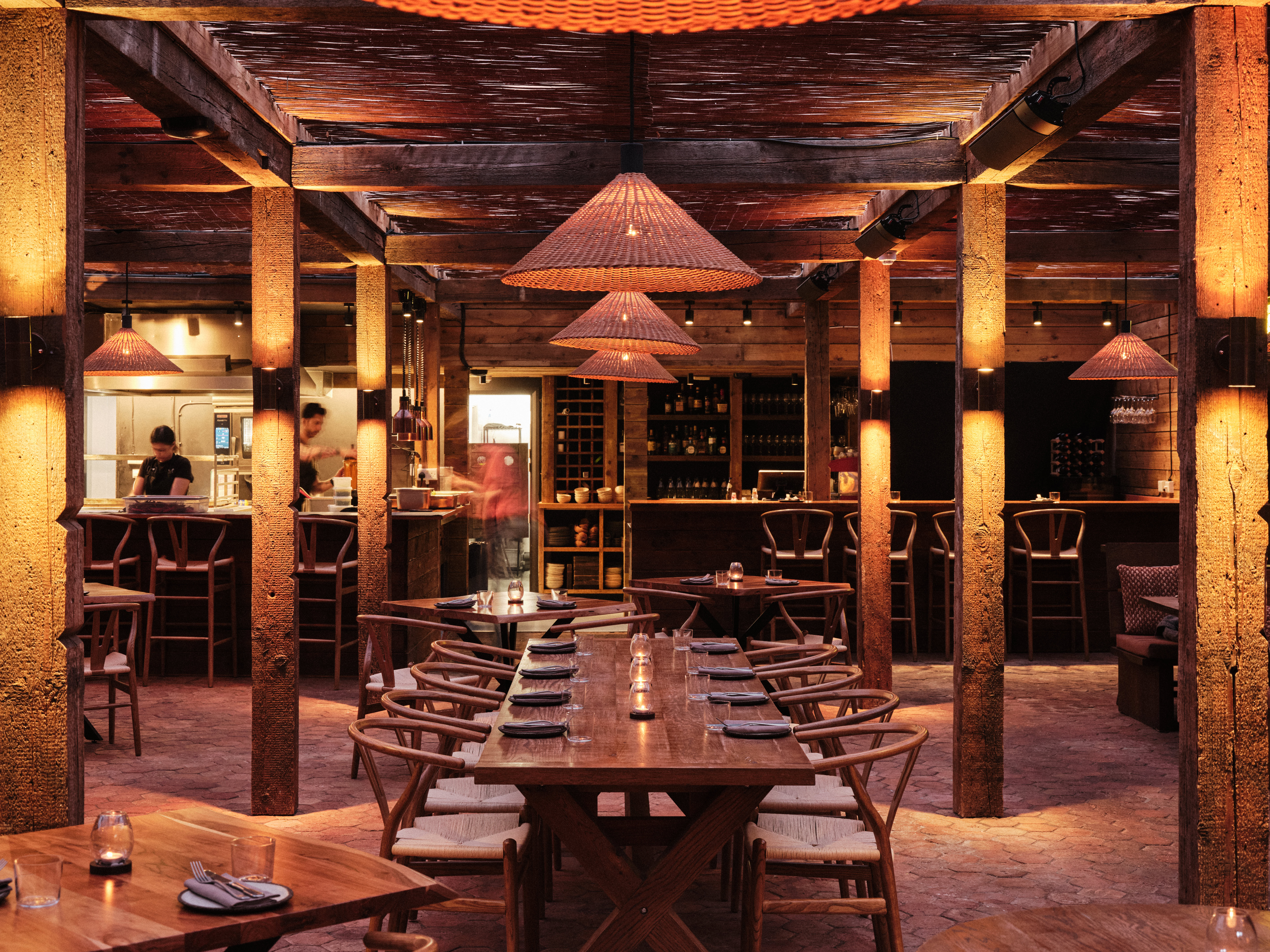 Cozy rustic Pyro Restaurant ideal for intimate gatherings and corporate events.