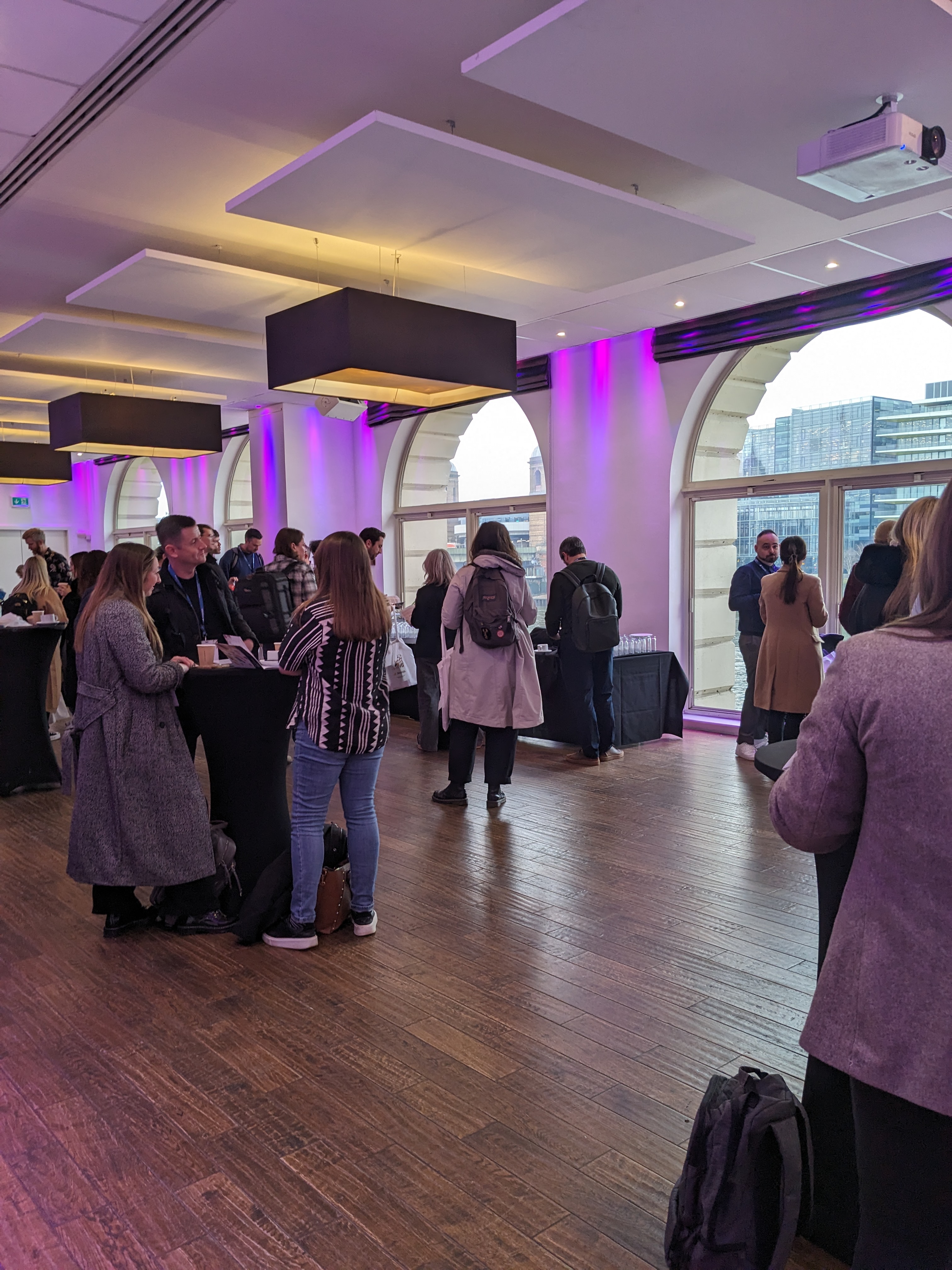 Vibrant networking event at Glaziers Hall with elegant lighting and stylish décor.
