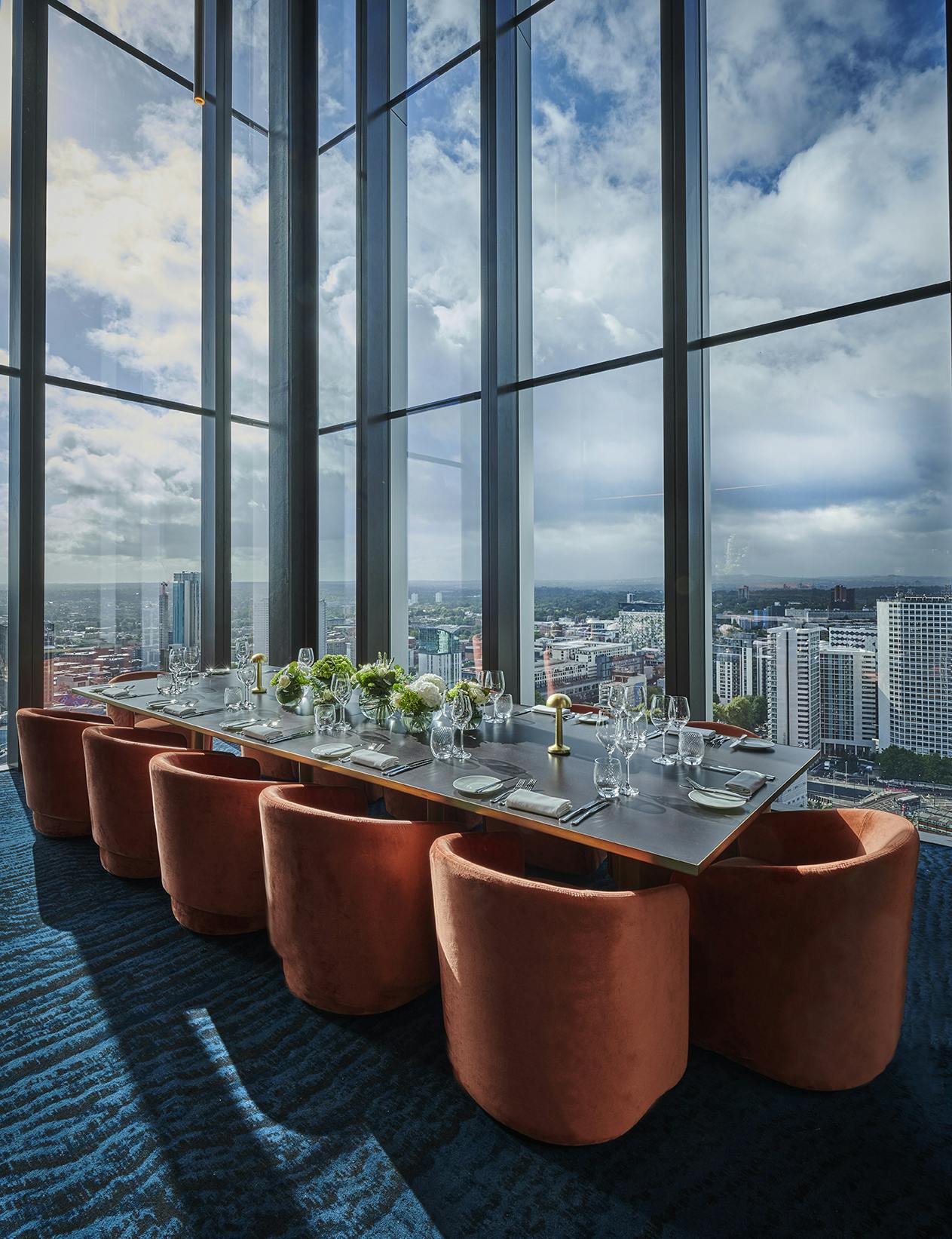Orelle boardroom at 103 Colmore Row with city views for executive dinners and VIP meetings. - Banner
