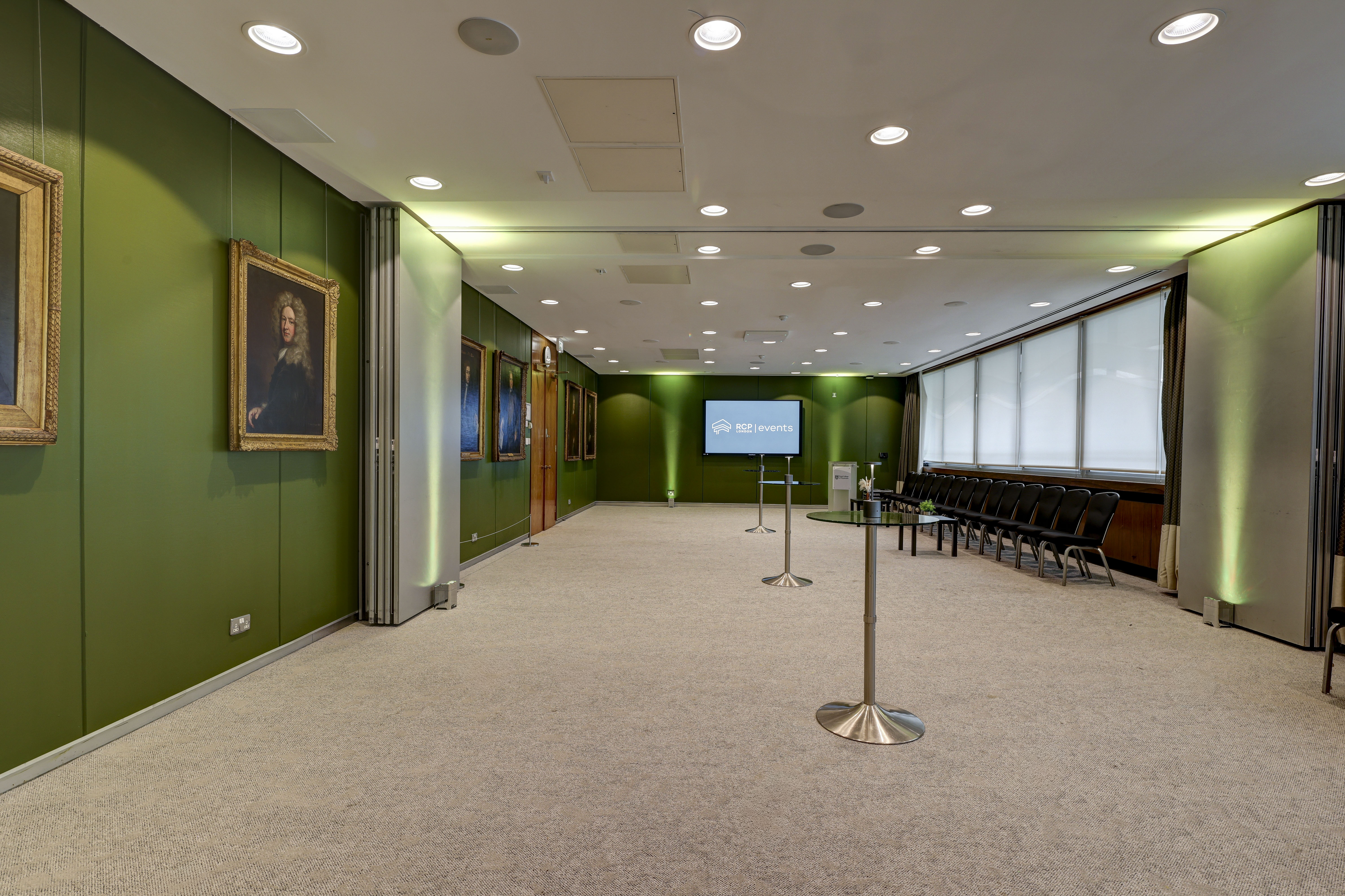 Linacre & Sloane Rooms, elegant event space in RCP London for meetings and presentations.