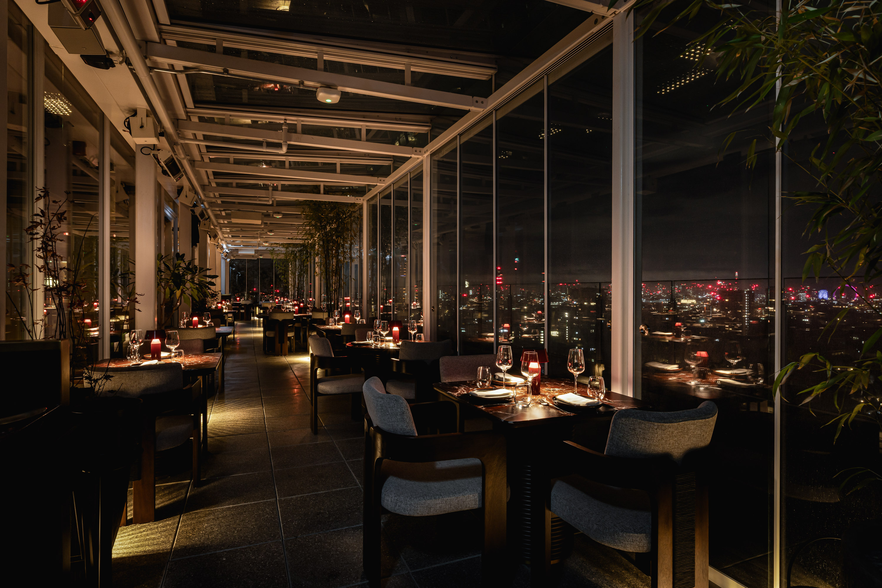 Rooftop venue hire London, luxury event space, city views
