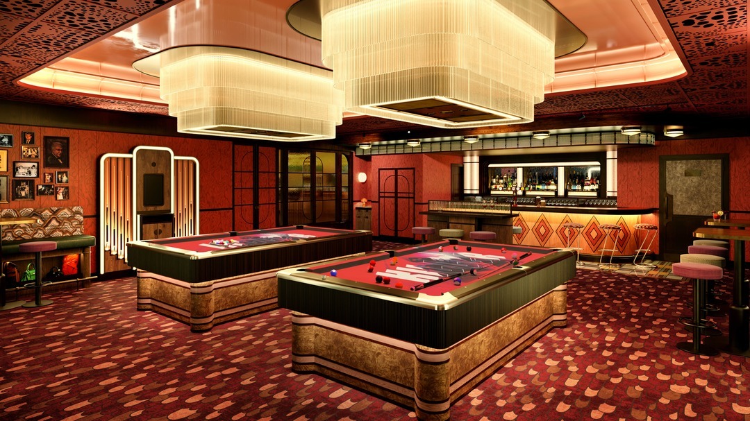 Art Deco Queen Vera Suite: luxury private lounge for VIP networking and corporate social events.