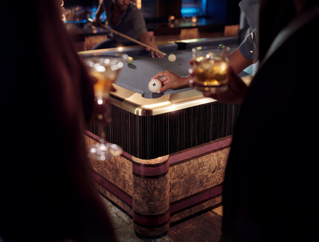 Jungle Room at Poolhouse: experiential breakout space for corporate evening receptions.