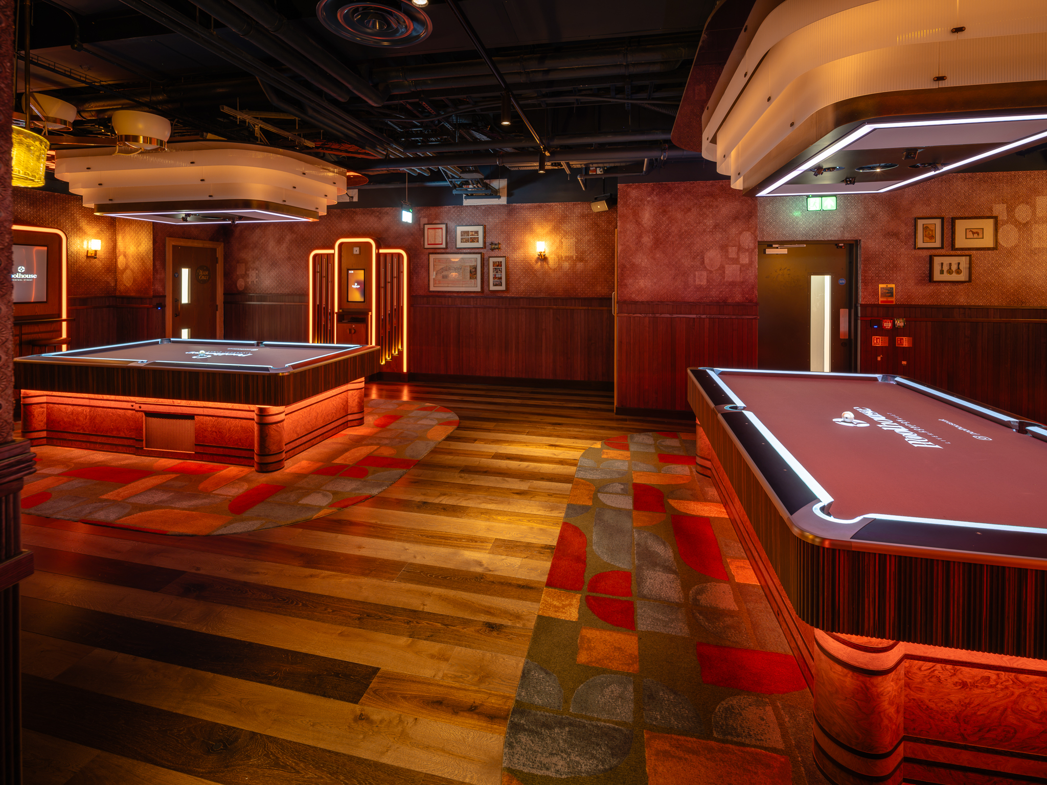 The Western Suite lounge with ambient lighting for networking events and team building.