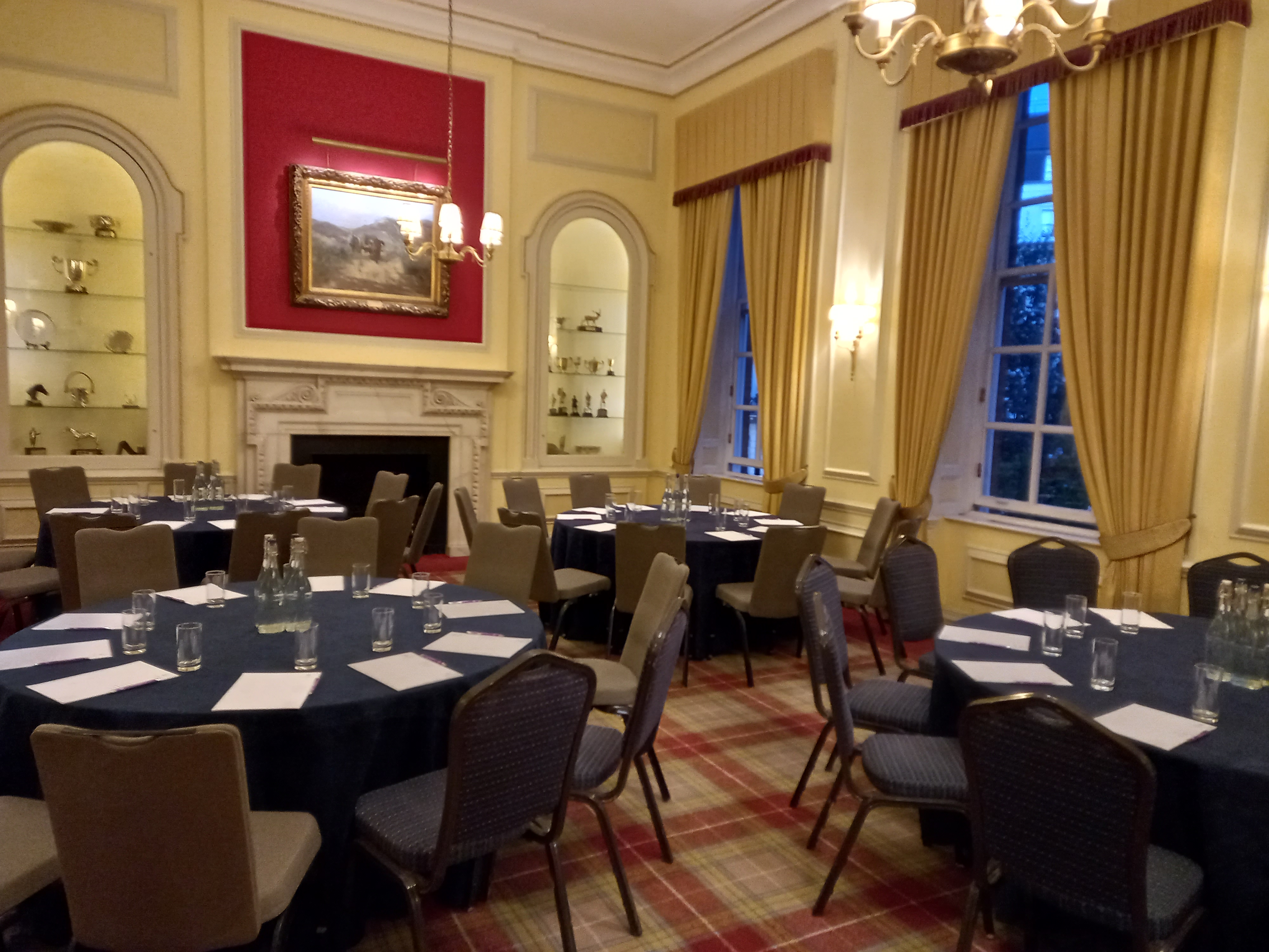 Caledonian Club Stuart Room banquet, natural light, corporate event