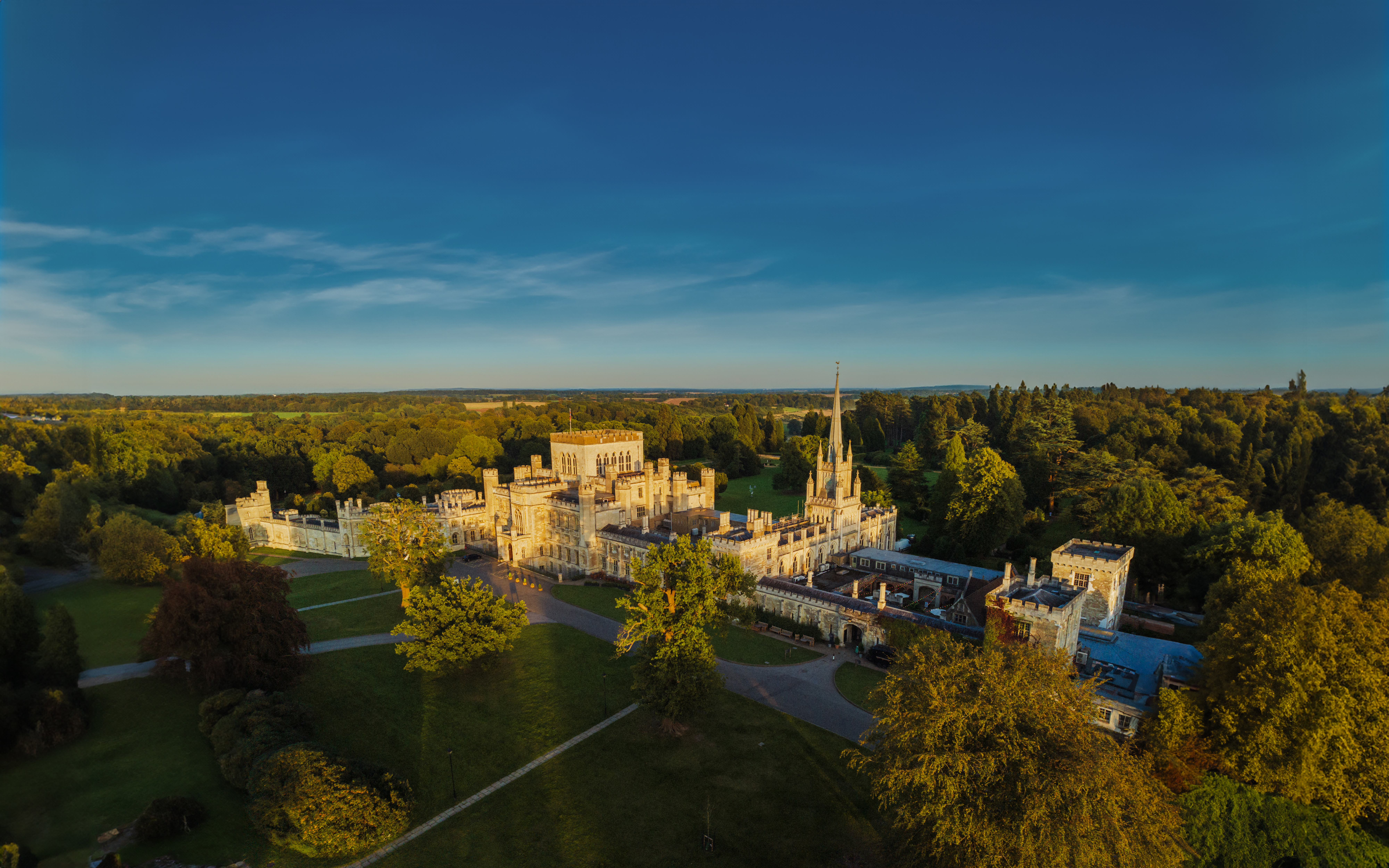 Ashridge House historic gardens, perfect for exclusive corporate retreats and luxury weddings.