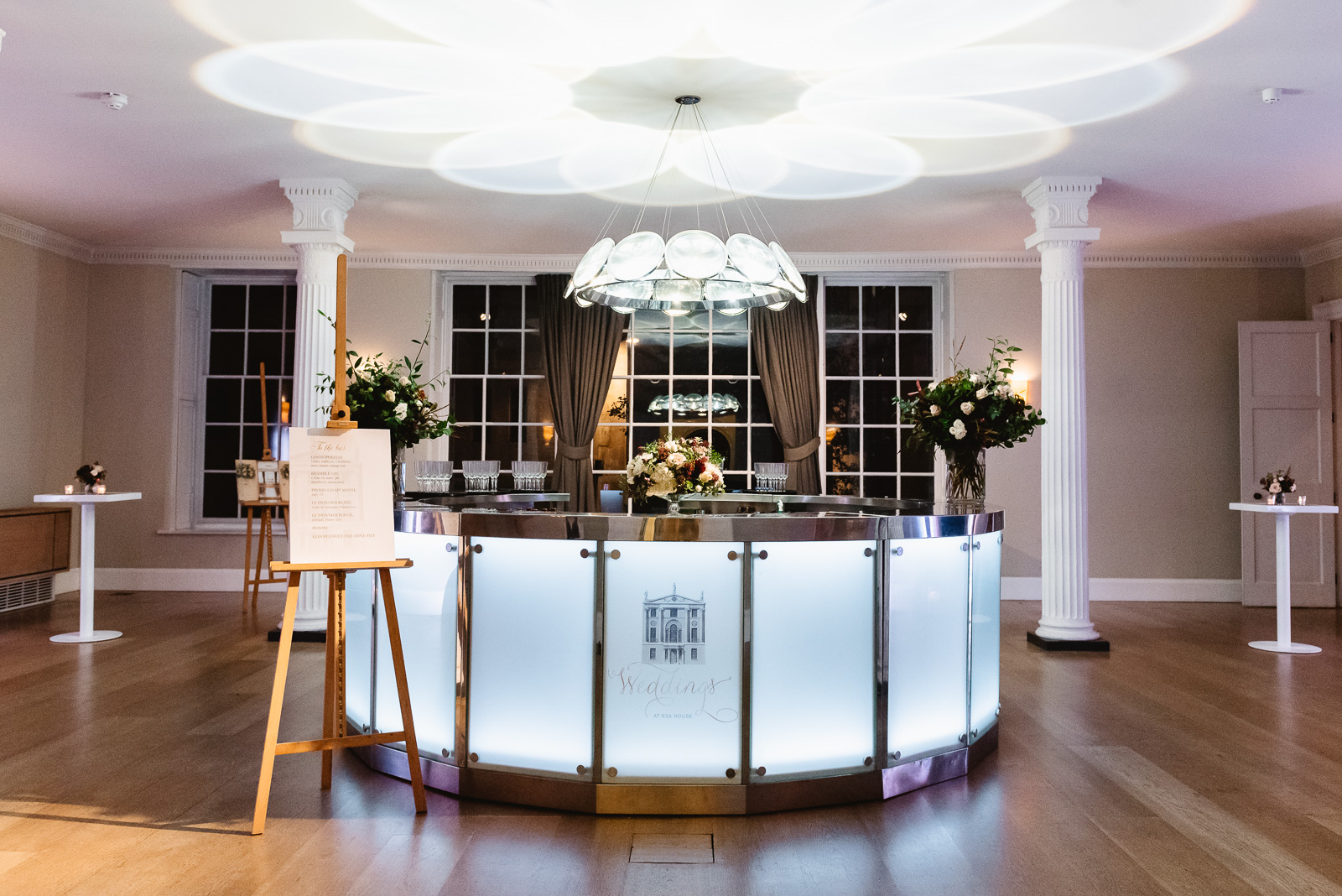 Sophisticated Benjamin Franklin Room with illuminated desk, perfect for upscale events.