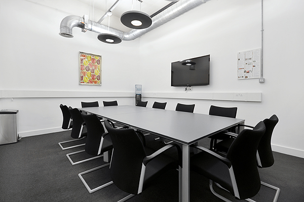 Modern conference room in Barley Mow Centre with ergonomic chairs for meetings.