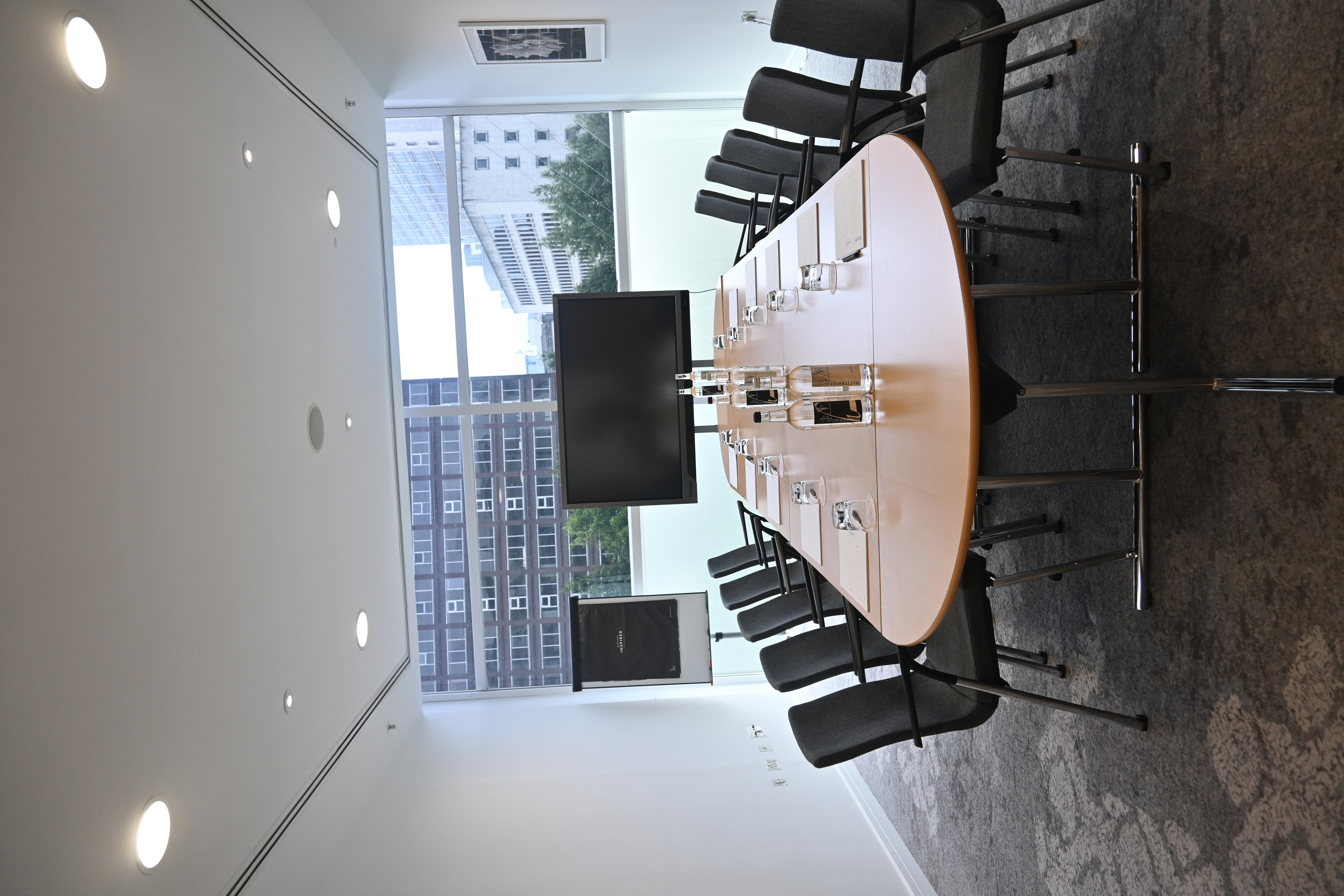 The Lowry Hotel Meeting Room 1: boardroom setup with oval table for corporate events and workshops.