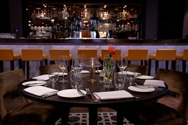 Elegant dining setup at Chelsea FC's 1905 Club for corporate events and networking.