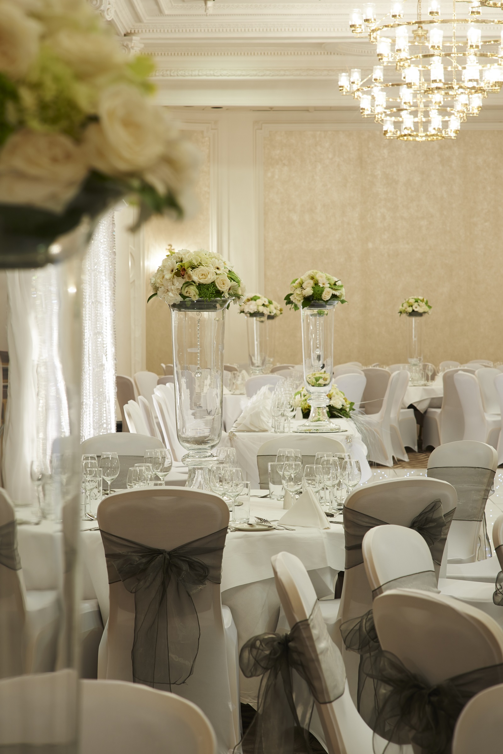 Elegant banquet hall in The Adelphi Suite, ideal for weddings and corporate events. - Banner