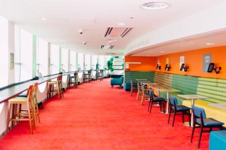 Modern event space with vibrant decor for meetings and networking at Unique Venues Birmingham.
