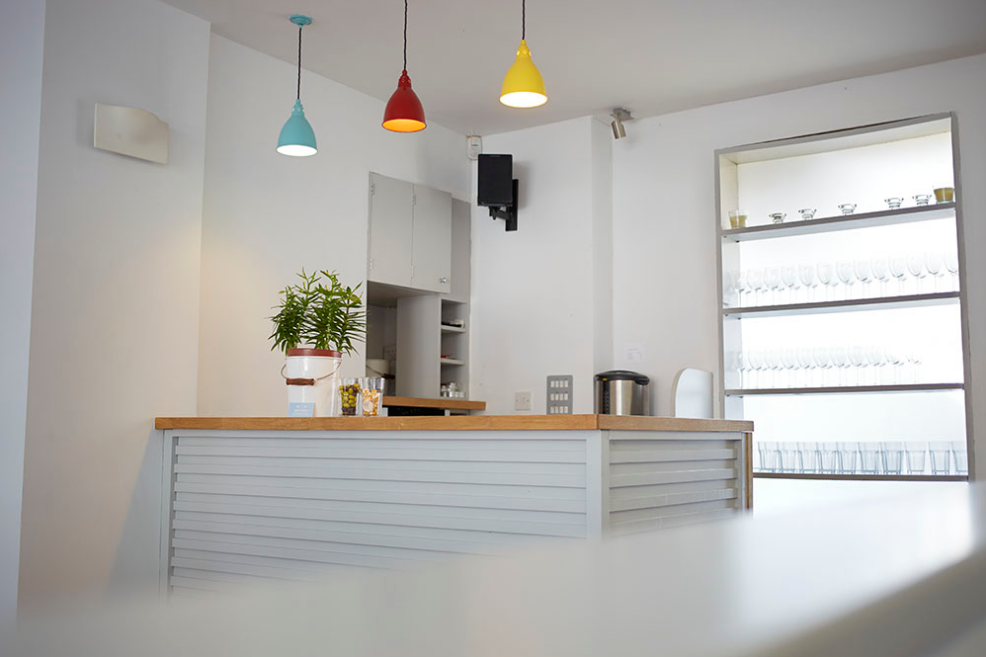 Modern minimalist kitchen in Pop-Up Venue, Maida Hill Place for events and catering. - Banner